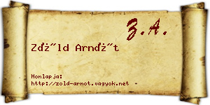 Zöld Arnót névjegykártya